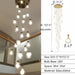 24Lights: D31.5"*H157.5" chandelier,chandeliers,ceiling,glass,metal,glass shade,ball,gold,sphere,round,ceiling,adjustable,extra long,long,living room,dining room,stairs,loft,entrys,hallway,duplex hall