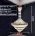 D31.5"*H52.5" chandelier,chandeliers,pendant,crystal,metal,empire,round,long,oversized,extra large,extra long,large,big,huge,luxury,modern,light luxury,stairs,living room,hallway,entrys,foyer,tiers,layers,multi-tier,multi-layer,clear