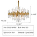 Round: D32.0"*H16.0" Alinar Crystal Shards Chandelier , chandelier,chandeliers,pendant,crystal,rods,metal,gold,clear crystal,branch,round,rectangle,oval,ceiling,living room,dining room,bedroom,foyer,entrys,hallway,home office