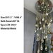 36 Lights chandelier,chandeliers,pendant,multiple,ceiling,round,large,huge,big,long,extra long,gold,luxury,light luxury,chain,adjustable,flush mount,stairs,foyer,entrys,loft,duplex hall
