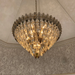 Sol Odeon Flushmount Crystal Chandelier,chandelier,chandeliers,crystal,metal,brass,round,tiers,layers,multi-tier,multi-layered,ceiling,flush mount,chain,adjustable,gold,chome,silver,living room,dining room,entryance,bedroom,foyer,hallway