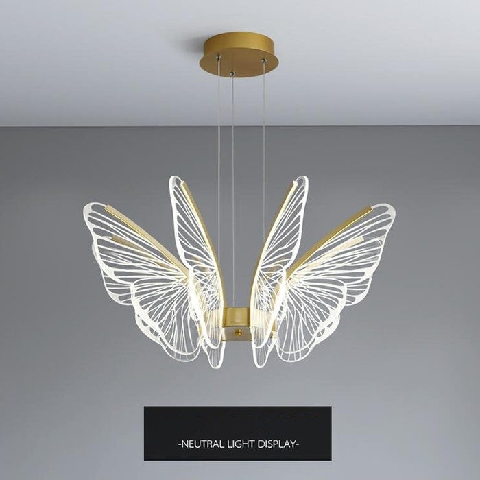 Modern Nordic Style Creative Acrylic Butterfly Pendant Light Dining/ Living Room/ Bar/ Table Light Luxury Ceiling Light