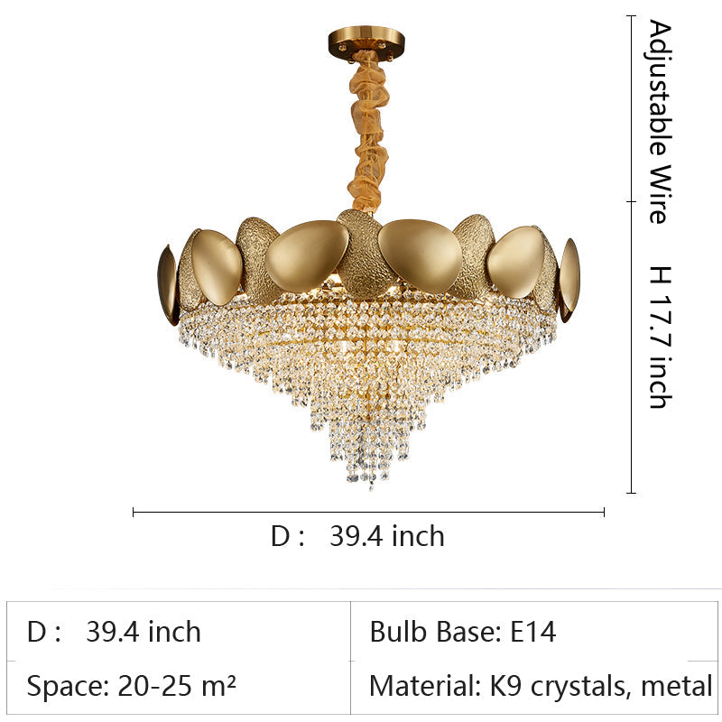Modern Italian Style Crystal Tassel Chandelier