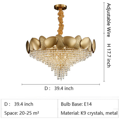 Modern Italian Style Crystal Tassel Chandelier