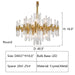 Round: D40.0"*H16.0" Alinar Crystal Shards Chandelier , chandelier,chandeliers,pendant,crystal,rods,metal,gold,clear crystal,branch,round,rectangle,oval,ceiling,living room,dining room,bedroom,foyer,entrys,hallway,home office
