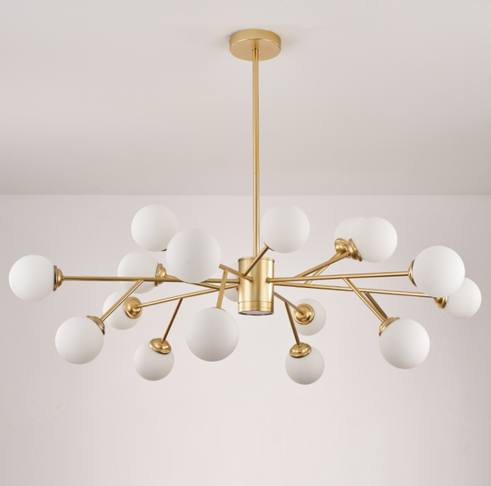 Modern Globe Glass Chandelier Ceiling Light Fixtures With 18/12 Lights