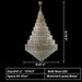 D47.2"*H70.9" chandelier,chandelirs,pendant,lamp,lights,crystal,metal,gold,chrome,tiers,layers,multi-tier,multi-layer,extra large,large,oversized,huge,big,honeycomb,ceiling,living room,dining room,foyer,stairs,entrys,hallway,loft,duplex hall,hotel lobby