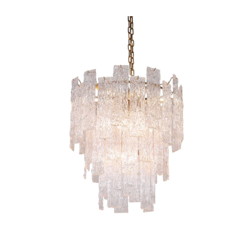 Extra Large Multi-tier Grainy Crystal Sheets Pendant Chandelier for Living Room/Foyer/Entrys
