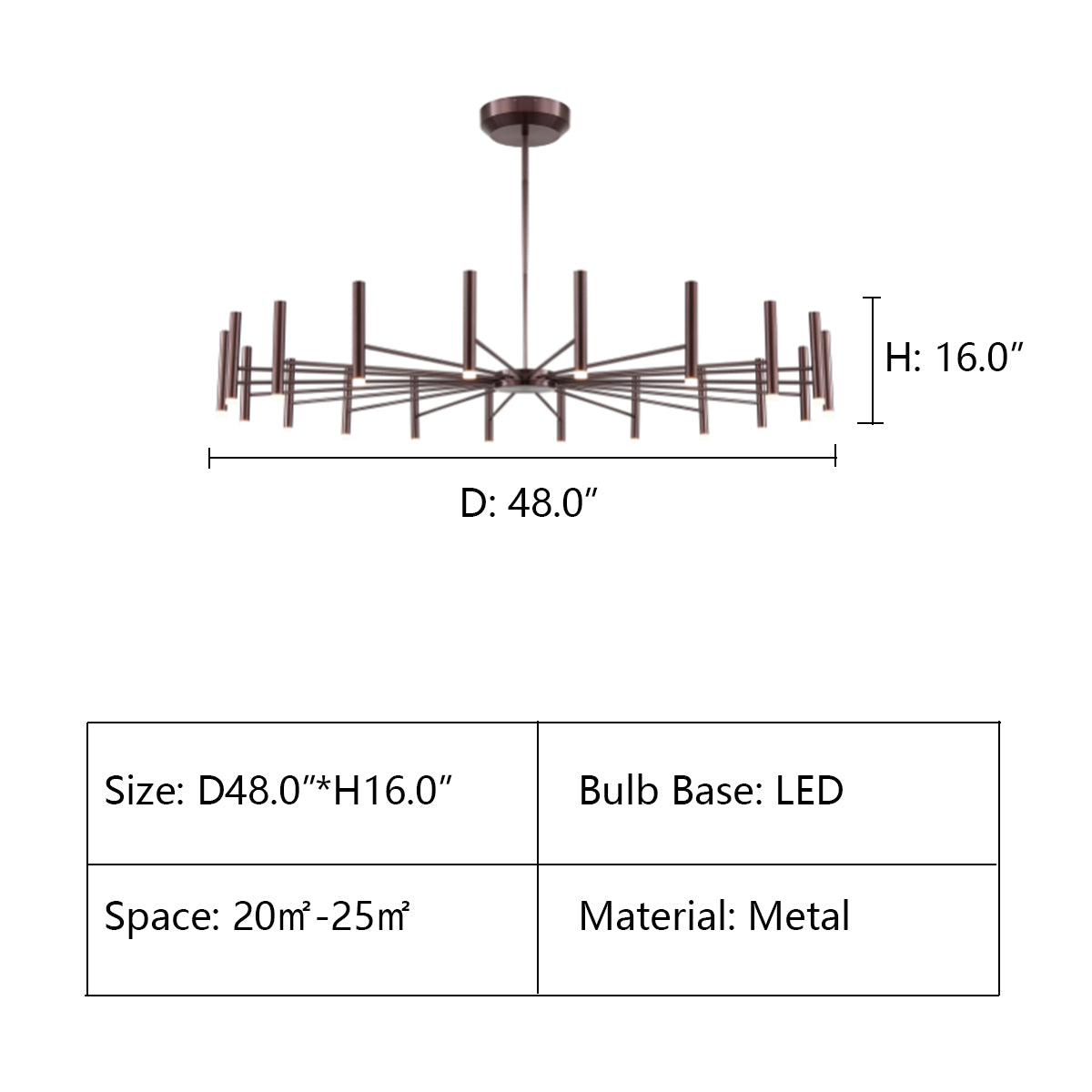 D48.0"*H16.0" GABIN SPUTNIK ROUND LED RING CHANDELIER,chandelier,chandeliers,lights,lamp,round,circle,linear,minimalist,modern,black,metal,ceiling,living room,dining room,bedroom
