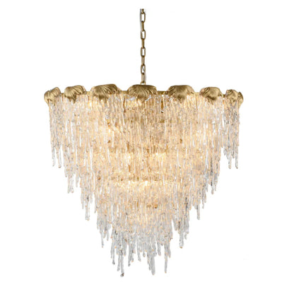 Multi-Tier Modern Oversized Melting Drop Crystal Chandelier for Living Room/Foyer/Entrys