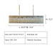 L54.0"*W14.0"*H15.5" CARMEL RECTANGULAR RIBBED GLASS TILE CHANDELIER,CHANDELIER,CHANDELIERS,pendant,long,oversized,large,extra large,long table,big table,dining bar,kitchen island,kitchen bar,living room,rectangle,tilw,prismatic