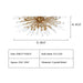 D60.0"*H45.6" Aisar Sputnik Flushmount Starburst Chandelier,chandeleir,chandeliers,branch,sparke,star,star light,ceiling,living room,dining room,restaurant