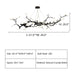 L61.0"*W26.0"*H26.0" JAPANESE BLOSSOM BRANCHING TREE CHANDELIER,chandelier,chandeliers,branch,creative,artistic,flover,white,tree,natural,large,huge,big,long,oversized,kitchen island,black metal,natural crystal,dining room,living room,pendant