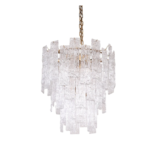 Extra Large Multi-tier Grainy Crystal Sheets Pendant Chandelier for Living Room/Foyer/Entrys