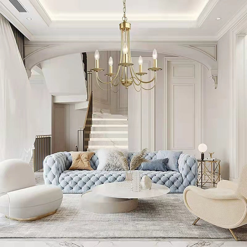 Audane 9-Light Candle Style Tiered Chandelier Classical Handing Lights For Living Room Or Bedroom