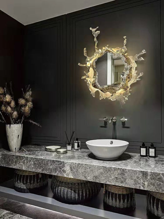 Designer Original Art Mirror Wall Lamp Princess Magic Mirror Light For Dressing Room Women Bedroom Lighting