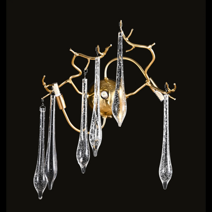 Modern Branch Air Bubble Raindrop Crystal Pendant Wall Light for Bedside/Sairs/Hallway