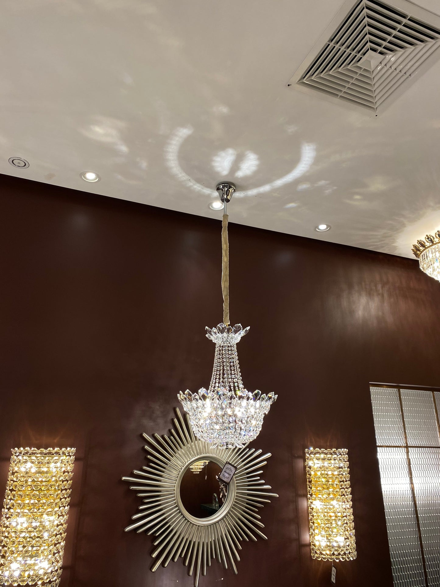 Empire Crystal Pendant Chandelier for Foyer /Entryway