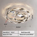 D23.6"*H5.9" chandelier,chandeliers,crystal,metal,rings,circle,round,ceiling,flush mount,multi-rings,living room,dining room,home office,bedroom,bar