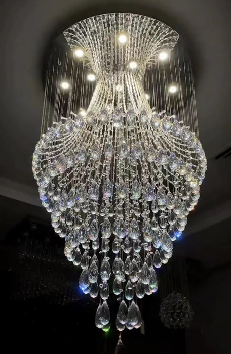 2022 New Arrival Ceiling Fixture Light Crystal Chandelier For Foyer/ Entryway/ Staircase