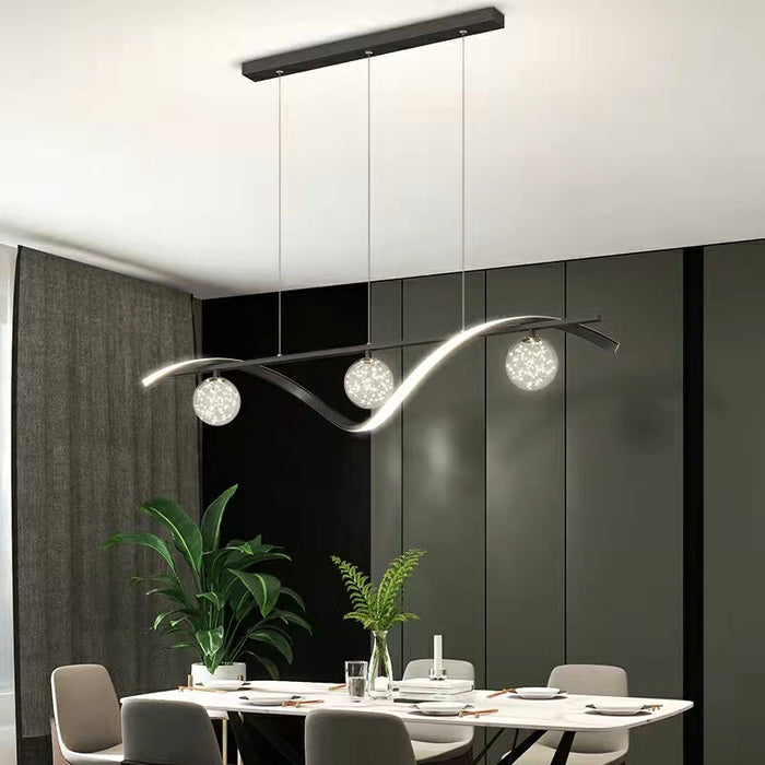 Modern Dining Room Chandelier Concise Style Glass Ball Starlight Ceiling Lamp Luxury Bar Counter Light