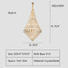 A Style: D39.4"*H70.9" crystal,metal,chandeleir,chandeliers,pendant,empire,crystal,layers,tiers,round,living room,dining room,foyer,entrys,stairs,hallway, big hallway,oversized,large,big,huge