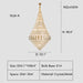 A Style: D59.1"*H98.4" crystal,metal,chandeleir,chandeliers,pendant,empire,crystal,layers,tiers,round,living room,dining room,foyer,entrys,stairs,hallway, big hallway,oversized,large,big,huge