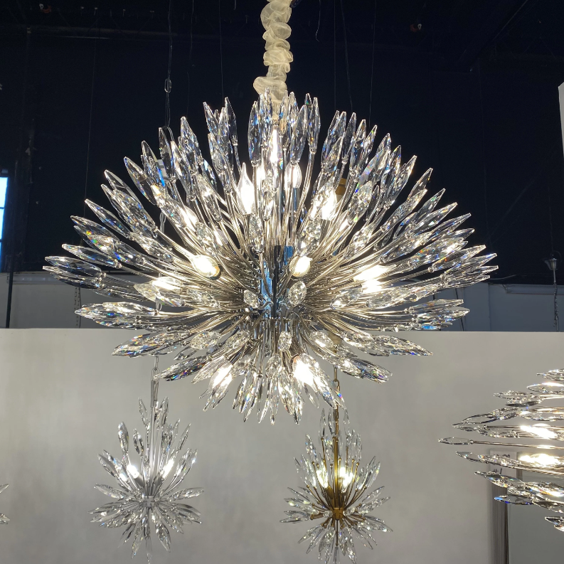 Post-Modern Art Bouquet Shape Branch Crystal Chandelier for Living Room/Dining Room
