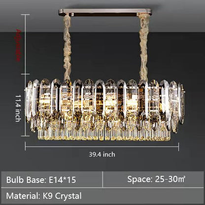 Stately Chandeliers for Living Room Luxury K9 Crystal Ceiling Light For Hallway /Dining Room