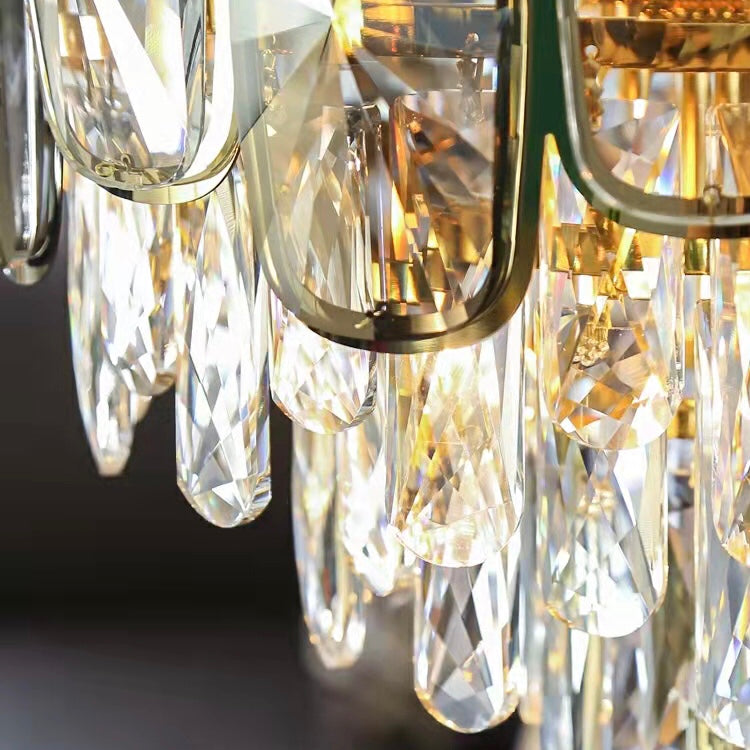 Modern Crystal Chandelier for Living/ Dining Room Luxury Bedroom Floor/ Table Lamp Whole Set