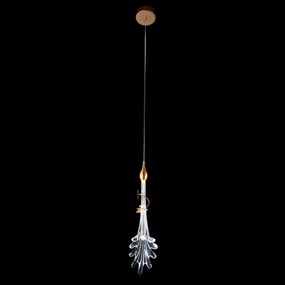 Oversized Flush Mount Clear Glass Water Splash Shape Pendant Chandelier for Bedside/Foyer/Living Room
