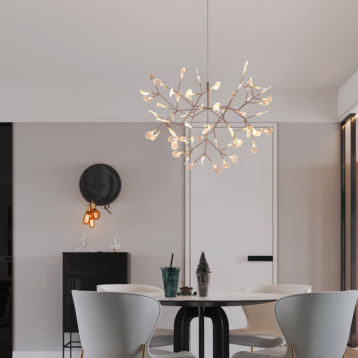 Acrylic Leaf Hanging Chandelier For Bedroom Designer Same Style Ceiling Lights