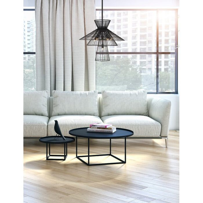 Vintage-inspired Alito 6 Light Chandelier Black Pendant Lights