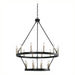 Black_Brass Dust Wagon Wheel Chandelier 20 Lights
