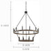 Black_Brass Dust Wagon Wheel Chandelier 20 Lights