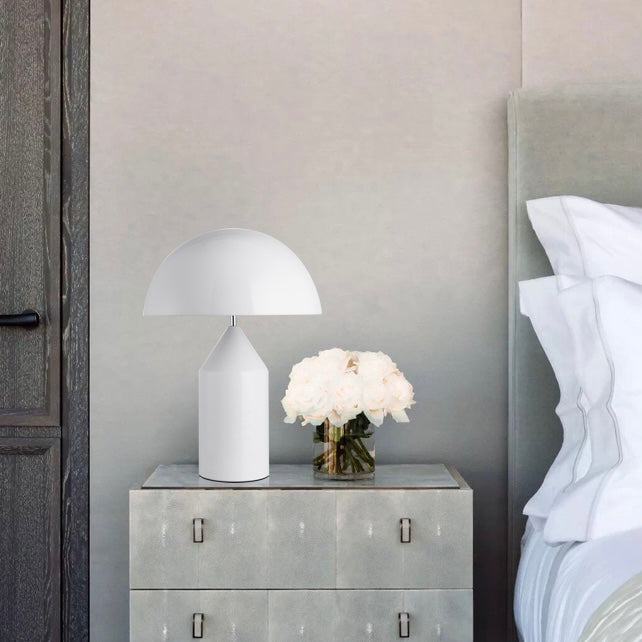 Burnished Brass Table Lamp Mid-Century Modern Design Nightstand Lamps For Bedroom