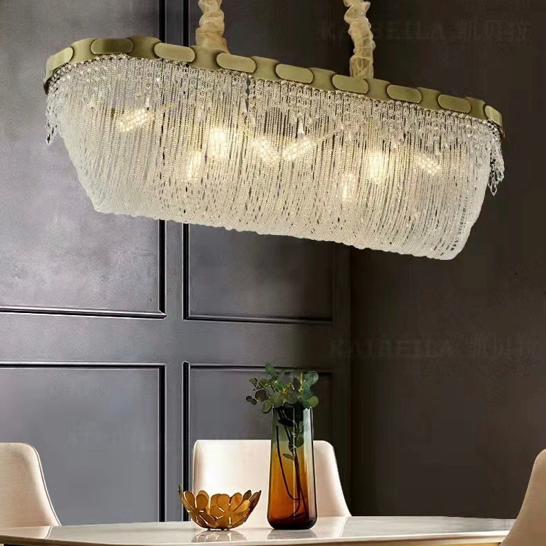 Luxury Pure Copper Chandelier Elegant K9 Crystal Living Room Light Modern Brass Dining Hall Ceiling Lamp
