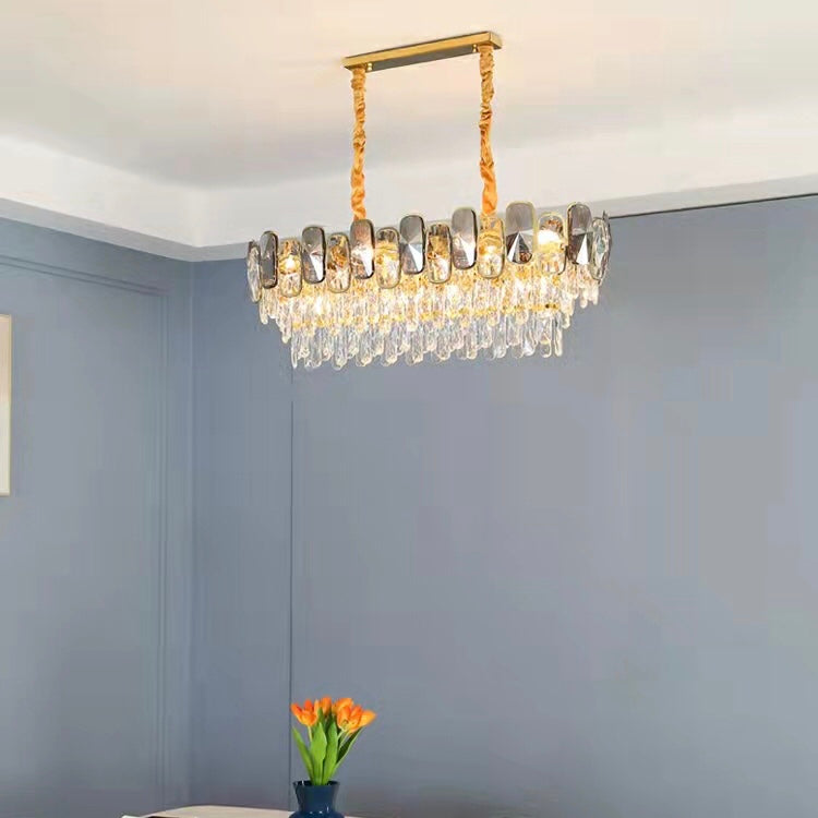 Modern Crystal Chandelier for Living/ Dining Room Luxury Bedroom Floor/ Table Lamp Whole Set