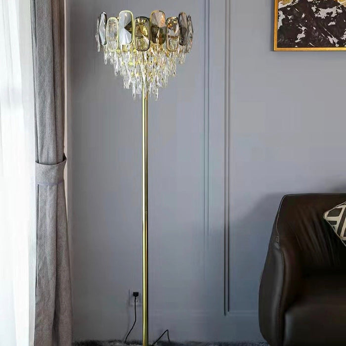 Modern Crystal Chandelier for Living/ Dining Room Luxury Bedroom Floor/ Table Lamp Whole Set