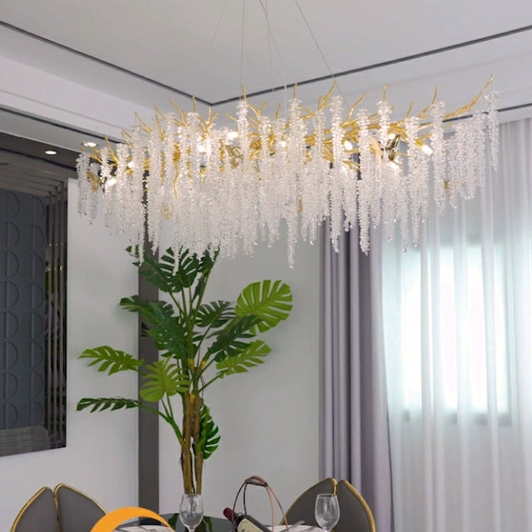 Branch Style Ceiling Light Crystal Icicle Chandelier for Dining Room