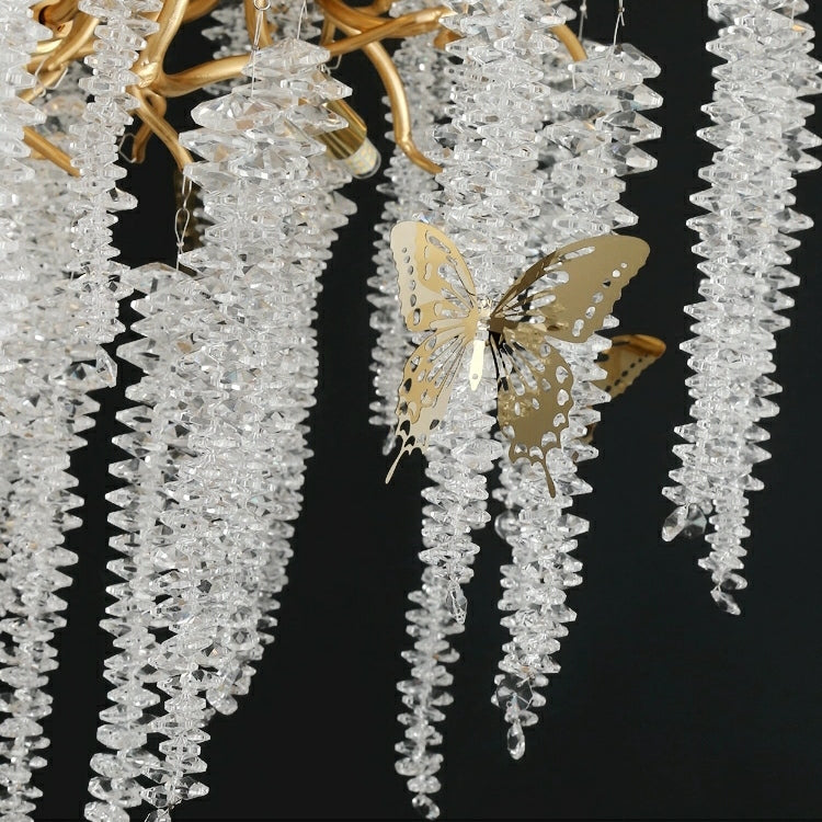 Branch Style Ceiling Light Crystal Icicle Chandelier for Dining Room