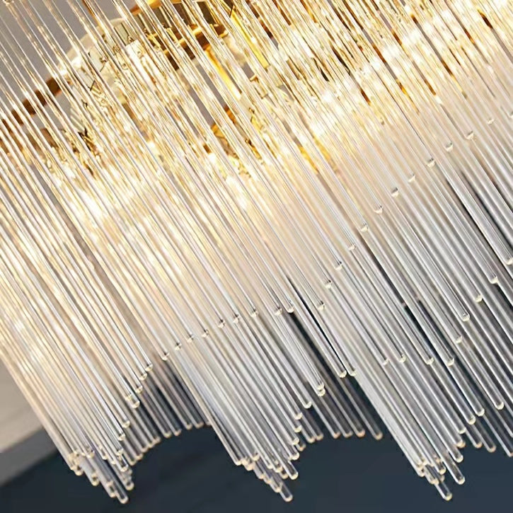 Elegante lampadario di cristallo lineare economico per soggiorno/sala da pranzo