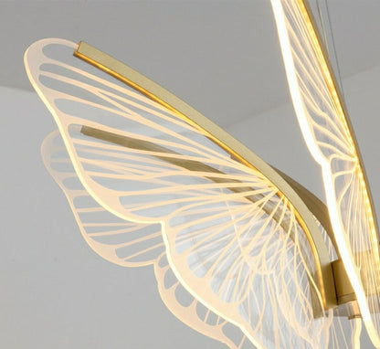 Lampadari a LED in acrilico a forma di farfalla per sala da pranzo 