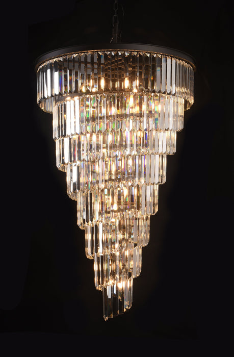 Extra Large Spiral Crystal Chandelier Multi Tiered Round Ceiling Light Restoration Hardware Helix  Elk Home Palatial