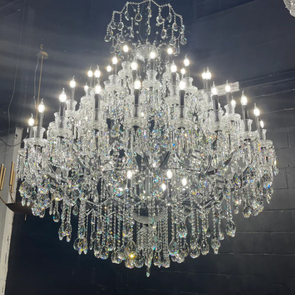 Extra Large European Multi-layers Luxury Crystal Pendant Traditional Candle Chandelier for Living Room/Foyer/Stairs