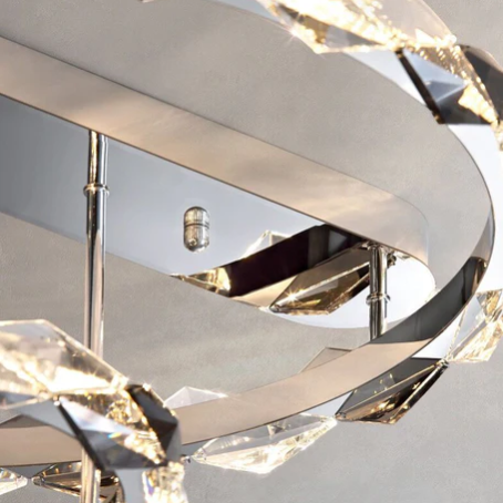 2023 New Art Modern Round Crystal Pendant Light Ceiling Chandelier for Living/Dining Room