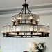 Decorative 18-Light Crystal Ceiling Chandelier D41.3"
