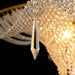 Decorative Beaded Crystal Brass Chandelier Elegant Ceiling Light Fixture For Living Room/ Bedroom
