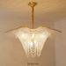 Decorative Beaded Crystal Brass Chandelier Elegant Ceiling Light Fixture For Living Room/ Bedroom