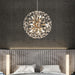Decorative Crystal Ball Dandelion Chandelier Round Ceiling Pendant Light Fixture D50cm